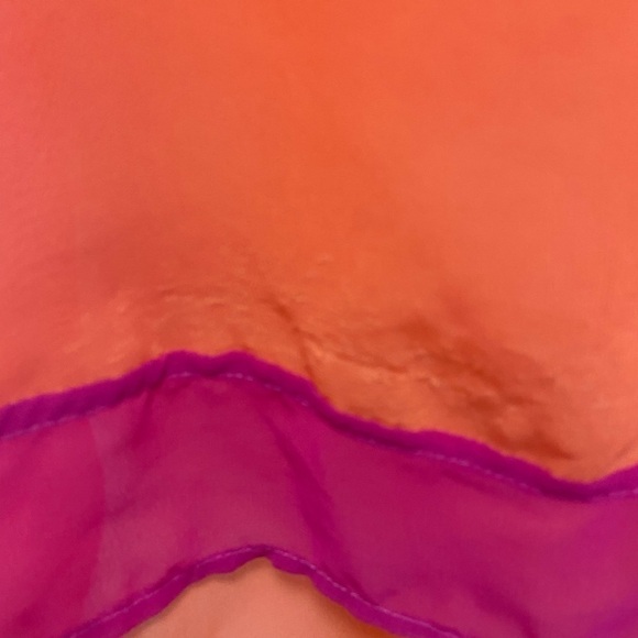 Sherbet color Large Women's blocked sheer cute tank top $34 - Picture 2 of 5